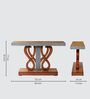Eleganza Solid Wood Console Table in Teak Colour
