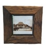 Brown Teak Wood 16 x 2 x 16 Inch Photo Frame