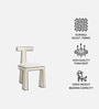 Eleion Minimal Dining Chair In Ivory Whitw Colour