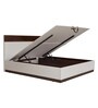 Element King Size Bed in White & Walnut Finish with Hydraulic Storage