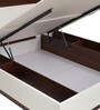 Element King Size Bed in White & Walnut Finish with Hydraulic Storage