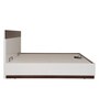 Element King Size Bed in White & Walnut Finish with Hydraulic Storage