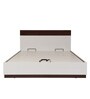 Element King Size Bed in White & Walnut Finish with Hydraulic Storage