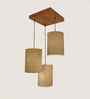Elementary Jute Shade Cluster Hanging Light