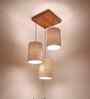 Elementary Jute Shade Cluster Hanging Light
