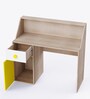 Elementary Kids Study Table in Yellow And Oak Finish