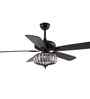 Elen Smart Fan Brown Metal + Crystal , Google & Alexa Remote & App Control