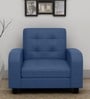 Eros Elena Fabric 1 Seater Sofa In Blue Colour