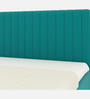 Elena Velvet  King Size Bed without Storage in Aqua Colour