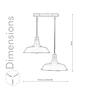 Eleora 2 Light Matt Black Metal Pendant Light