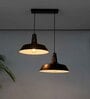 Eleora 2 Light Matt Black Metal Pendant Light