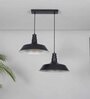 Eleora 2 Light Matt Black Metal Pendant Light