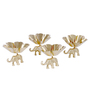 Elephant & Lotus Bowl Tealight Holders Set of 4