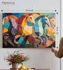 (1Pc) Multicolor Canvas Horses Feng Shui Wall Art
