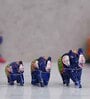 Elephant Blue Plastic (Set of 3) Animal Figurines