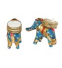 Elephant Blue Plastic Table Tea Light Holder