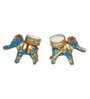 Elephant Blue Plastic Table Tea Light Holder