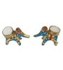 Elephant Blue Plastic Table Tea Light Holder