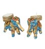 Elephant Blue Plastic Table Tea Light Holder