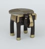 Elephant Brass Solid Wood Chowkie