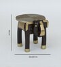 Elephant Brass Solid Wood Chowkie