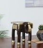 Elephant Brass Solid Wood Chowkie