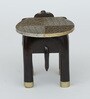 Elephant Brass Solid Wood Chowkie