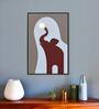 Elephant Brown Engineered Wood Wall Decor