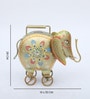 Elephant Coin Multicolour Iron Figurines