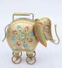 Elephant Coin Multicolour Iron Figurines