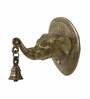 Elephant Face Golden Brass Wall Hanging Bell