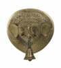 Elephant Face Golden Brass Wall Hanging Bell