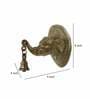 Elephant Face Golden Brass Wall Hanging Bell