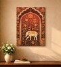 Elephant Floral Stretched Canvas Painting