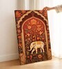 Elephant Floral Stretched Canvas Painting
