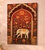 Elephant Floral Stretched Canvas Painting