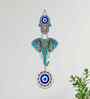 Elephant Hamsa Hand Evil Eye Decorative Wooden Wall Hanging Decor