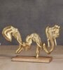 Elephant Head Gold Wood & Aluminium Figurine