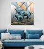 Elephant Multicolour Canvas Framed Wall Painting
