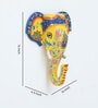 Yellow Elephant Sclupture Mango Wood Wall Mask