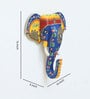 Blue Elephant Sclupture Mango Wood Wall Mask