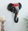 Black Elephant Sclupture Mango Wood Wall Mask