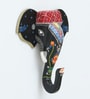 Black Elephant Sclupture Mango Wood Wall Mask