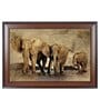 Elephant Multicolour MDF Framed Wall Painting