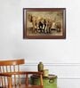 Elephant Multicolour MDF Framed Wall Painting