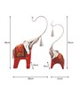 Elephant Multicolour Metal (Set of 2) Figurine