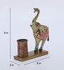 Elephant Multicolour Metal Pen Stand