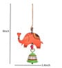 Elephant Orange Wood & Metal Wind Chime with Metal Bells