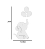 Elephant Playing with Balloon Grey Engineered Wood Wall Art With LED Light