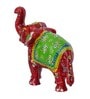 Elephant Red Plastic Figurine